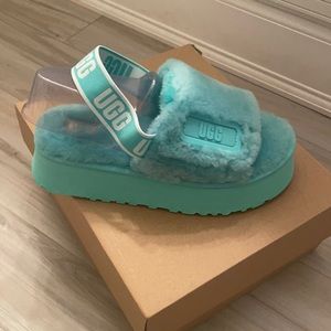 Platform ugg slippers “disco slide”